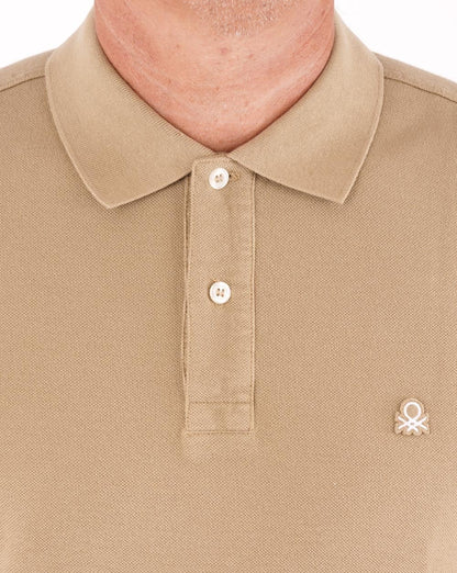 Benetton Poloshirt Hellbraun