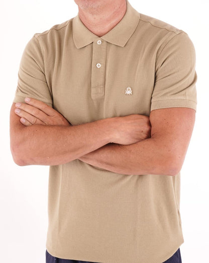 Benetton Poloshirt Hellbraun