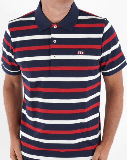 Gant Retro Flag Poloshirt Marineblau
