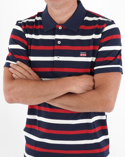 Gant Retro Flag Poloshirt Marineblau