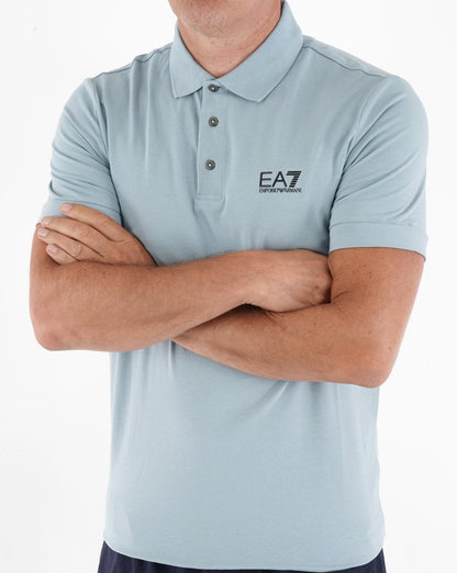 EA7 Classic Poloshirt Hellblau