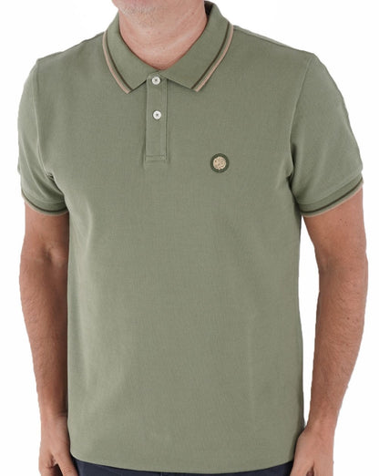 Pretty Green Poloshirt mit Streifen Grün