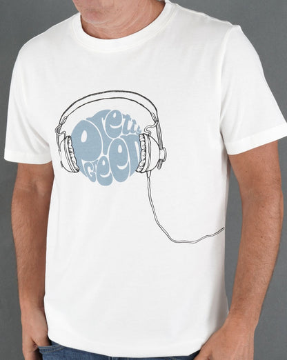 Pretty Green Kopfhörer T-Shirt Weiß