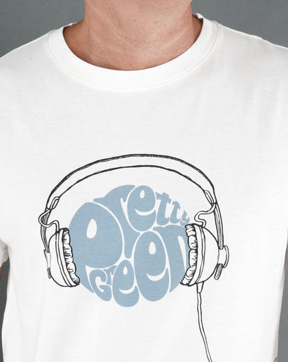 Pretty Green Kopfhörer T-Shirt Weiß
