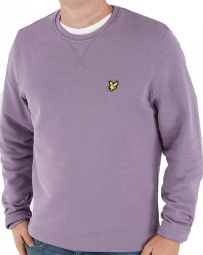 Lyle &amp; Scott Sweatshirt mit Rundhalsausschnitt, Violett