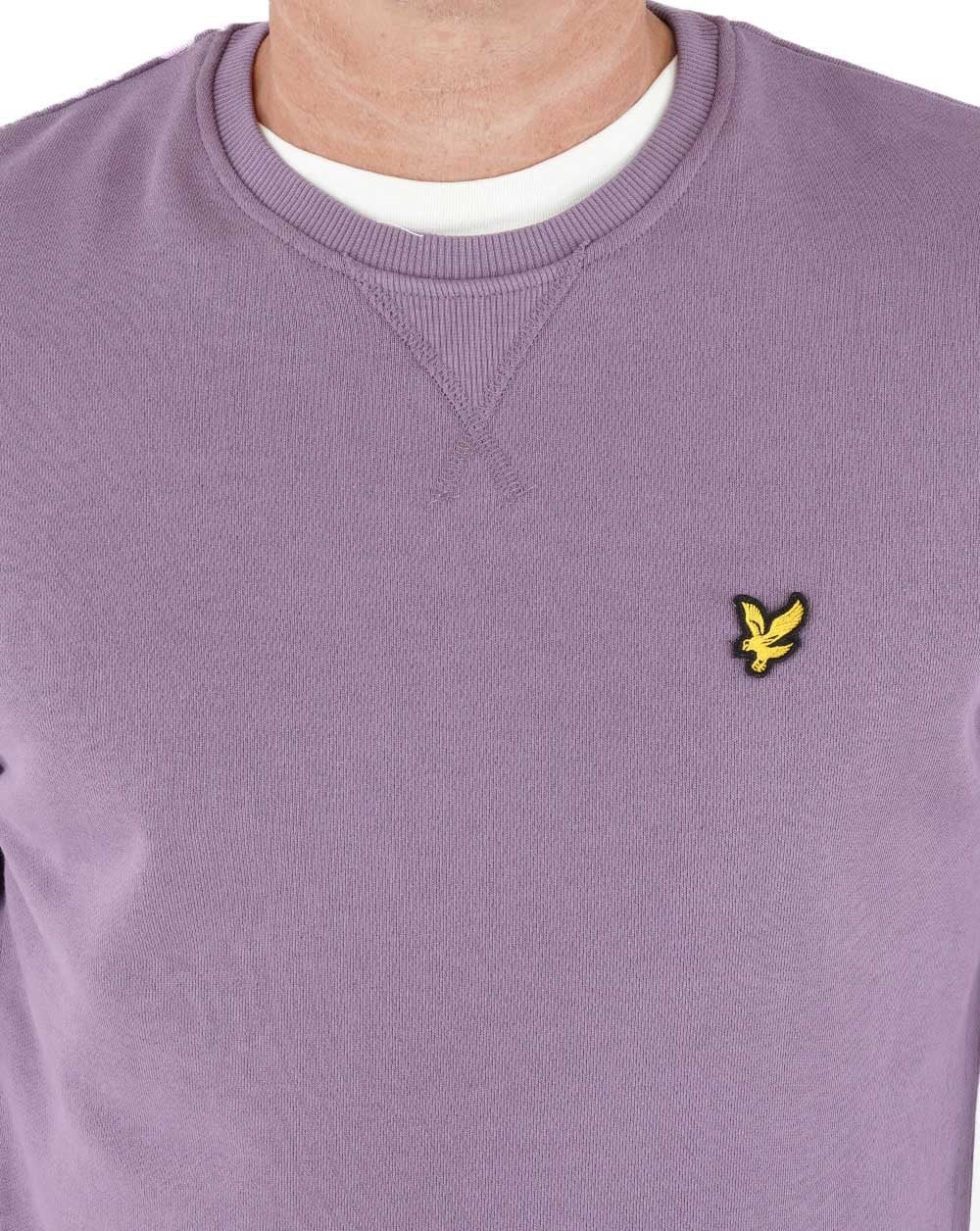 Lyle &amp; Scott Sweatshirt mit Rundhalsausschnitt, Violett