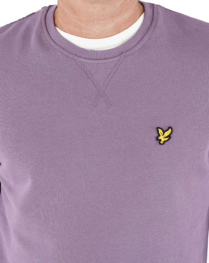Lyle &amp; Scott Sweatshirt mit Rundhalsausschnitt, Violett