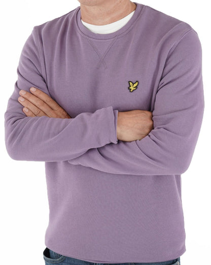 Lyle &amp; Scott Sweatshirt mit Rundhalsausschnitt, Violett