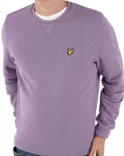 Lyle &amp; Scott Sweatshirt mit Rundhalsausschnitt, Violett