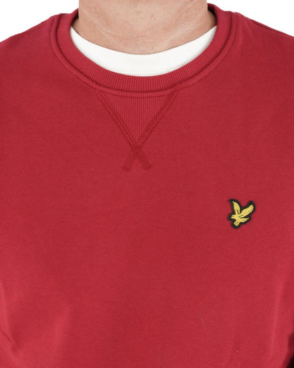 Lyle &amp; Scott Sweatshirt mit Rundhalsausschnitt, Rot