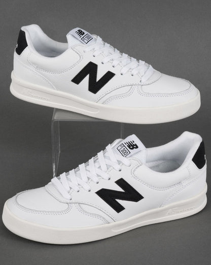 New Balance 300 Ledersneaker Weiß/Schwarz