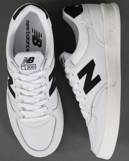 New Balance 300 Ledersneaker Weiß/Schwarz
