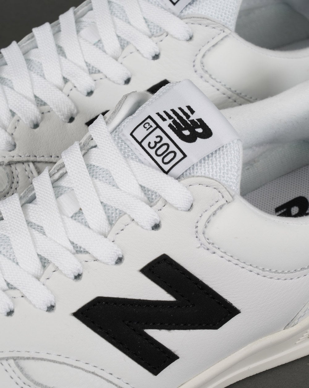 New Balance 300 Leather Trainer White/Black