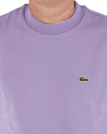 Lacoste Baumwoll-Sweatshirt Lila