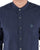 Pretty Green Cotton Collarless Shirt Navy