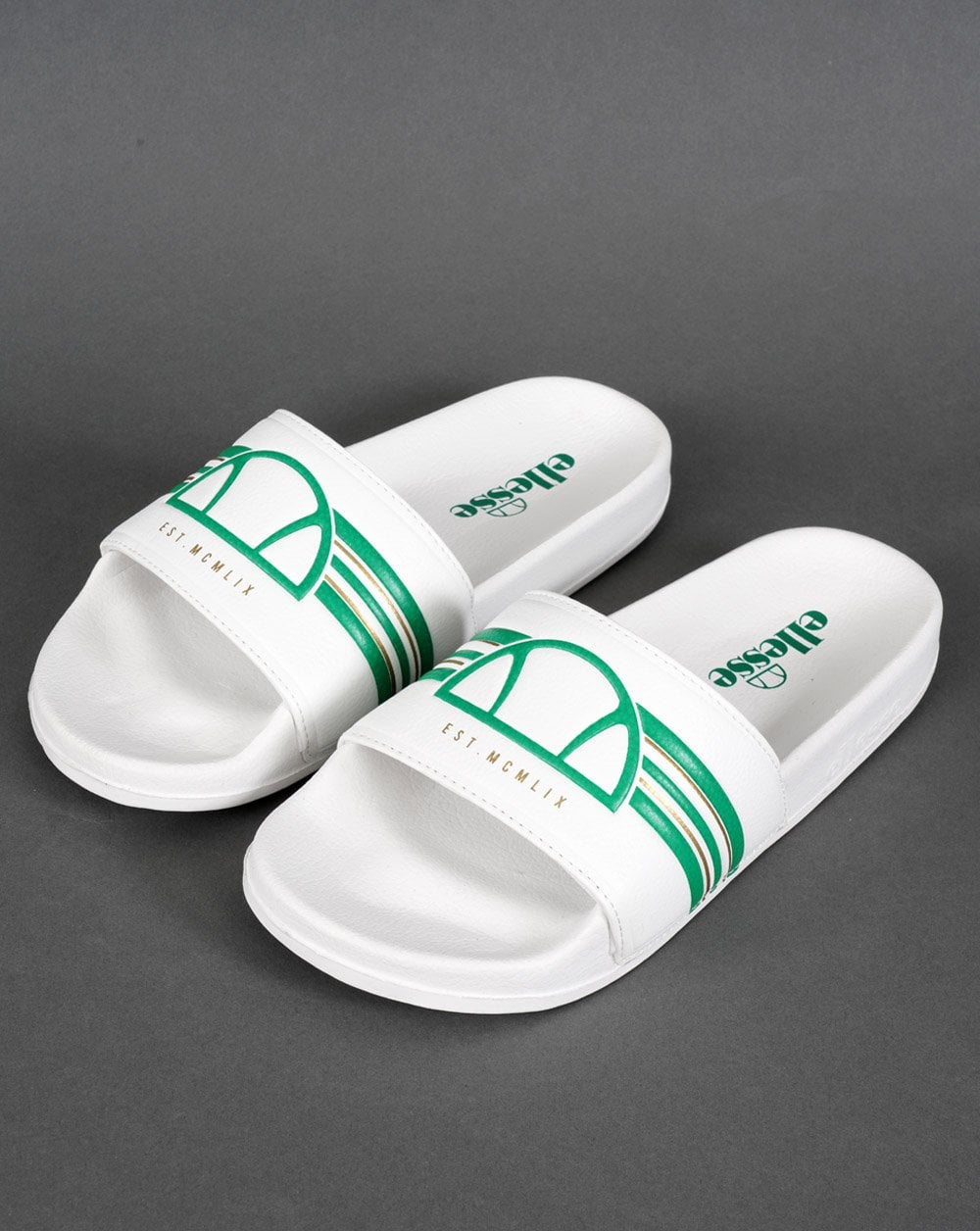 Ellesse Club Slide Weiß/Grün