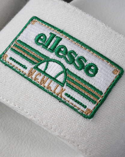 Ellesse Court Frottee-Slipper Weiß/Grün