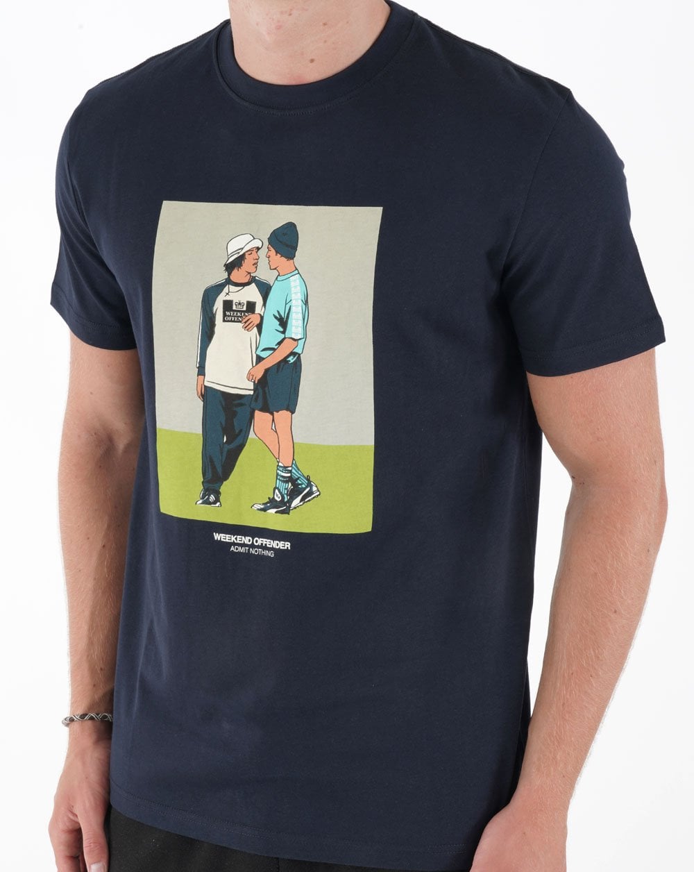 Weekend Offender Parklife T-Shirt Marineblau