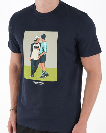 Weekend Offender Parklife T-Shirt Marineblau