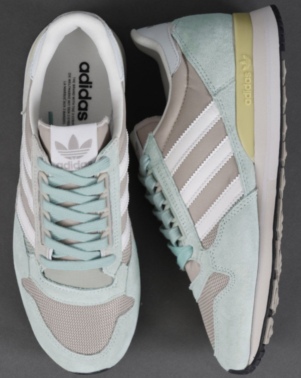 Adidas Zx 500 Sneakers Leinengrün/Kristallweiß