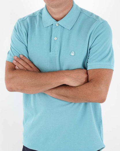 Benetton Poloshirt Puderblau