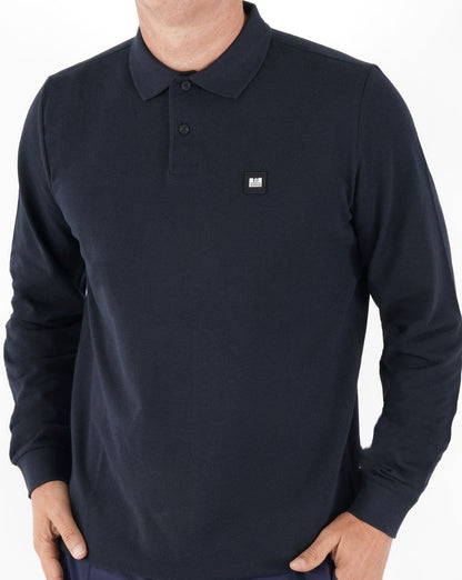 Weekend Offender Leon LS Poloshirt Marineblau