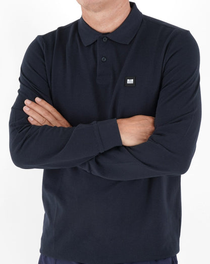 Weekend Offender Leon LS Poloshirt Marineblau