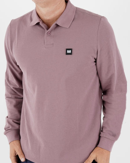 Weekend Offender Leon LS Poloshirt Dunkellila