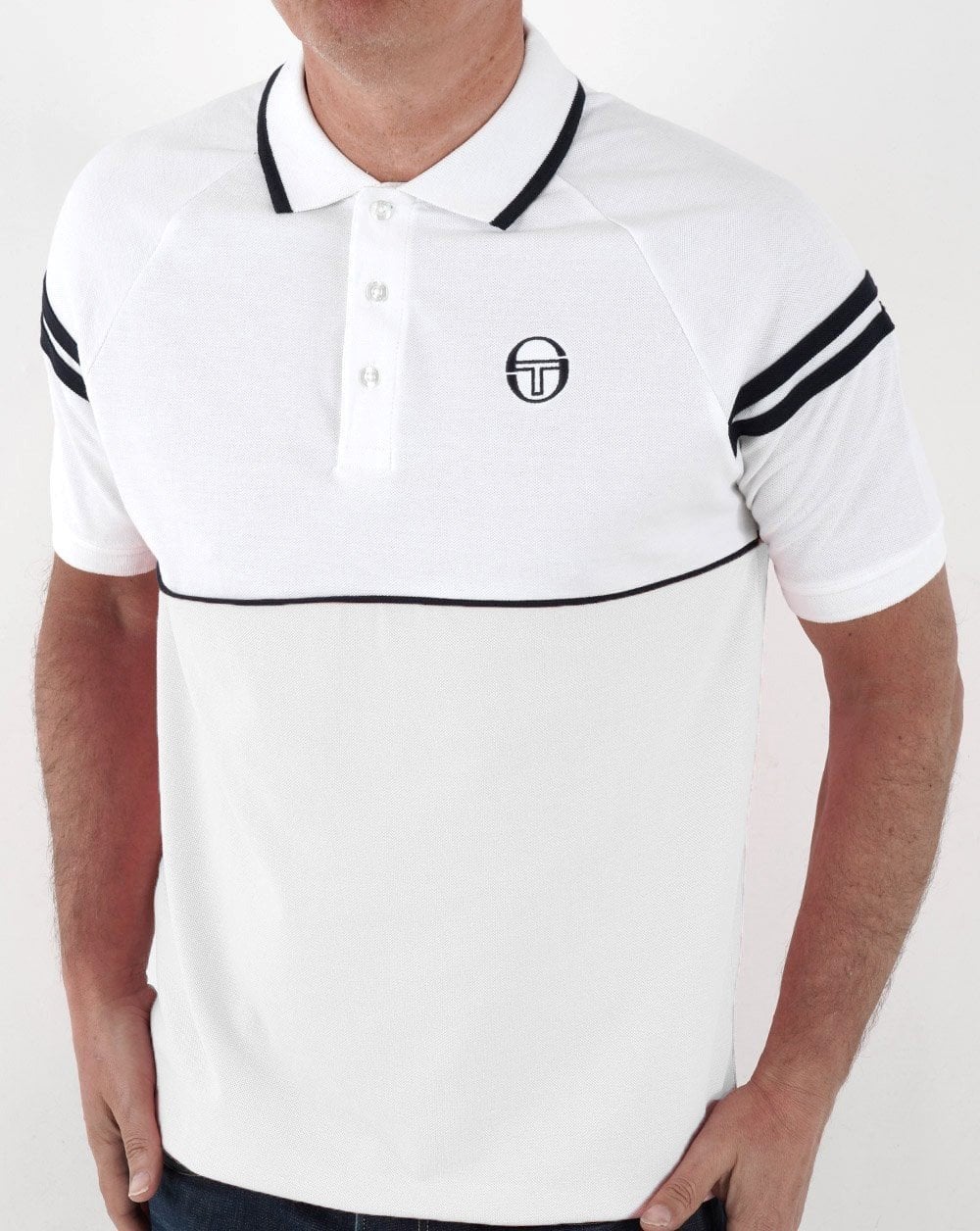 Sergio Tacchini Orion Poloshirt Weiß/Marineblau