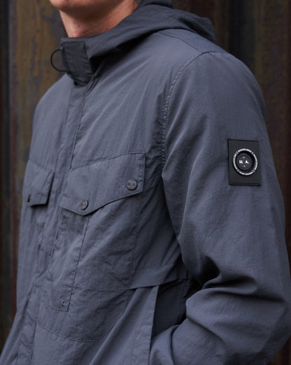 Marshall Artist Exolite Kapuzen-Overshirt Anthrazit