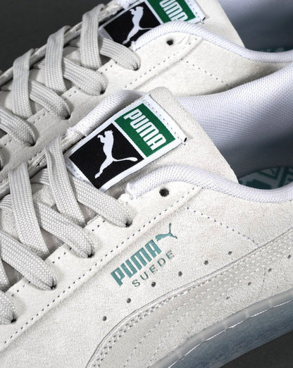 Puma Suede Trainer – Eisgraue, durchscheinende Sohle