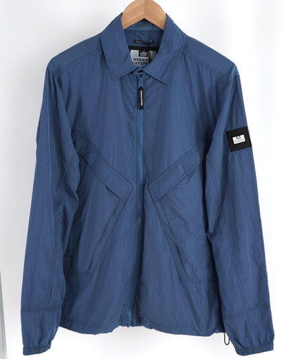 Weekend Offender Arrow Overshirt Petrolblau