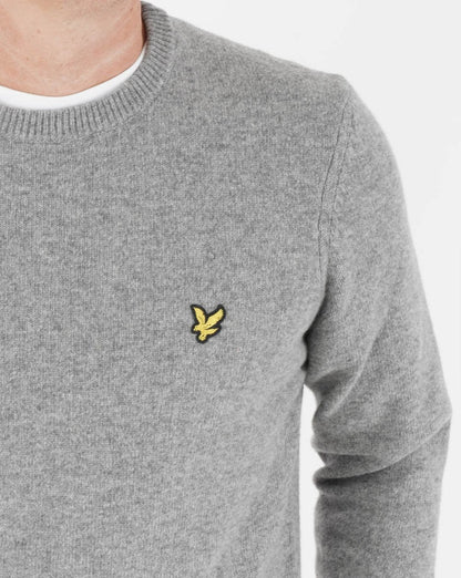 Lyle &amp; Scott Rundhalspullover aus Lammwolle Grau