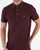 Pretty Green Alloway Paisley Placket Polo Burgundy