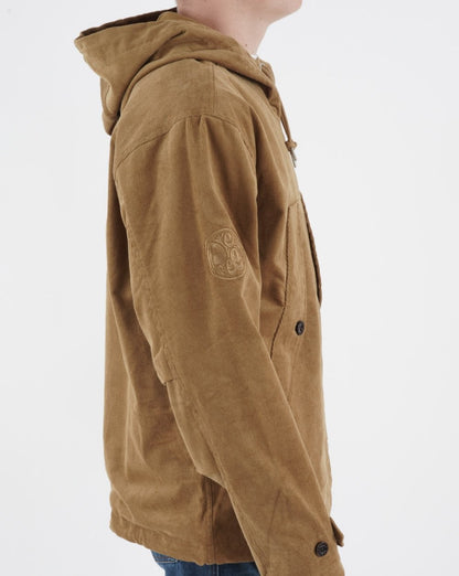 Pretty Green – Insignia – Cord-Kittel in Hellbraun