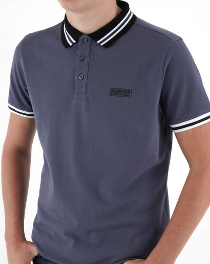 Barbour International Noble Poloshirt Schieferblau