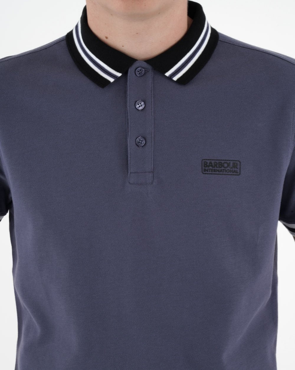 Barbour International Noble Poloshirt Schieferblau