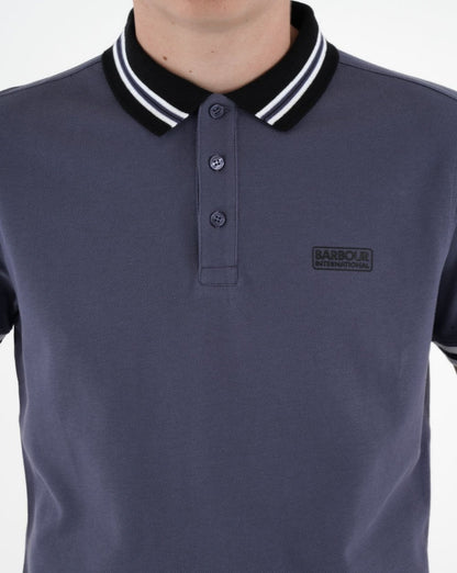 Barbour International Noble Poloshirt Schieferblau