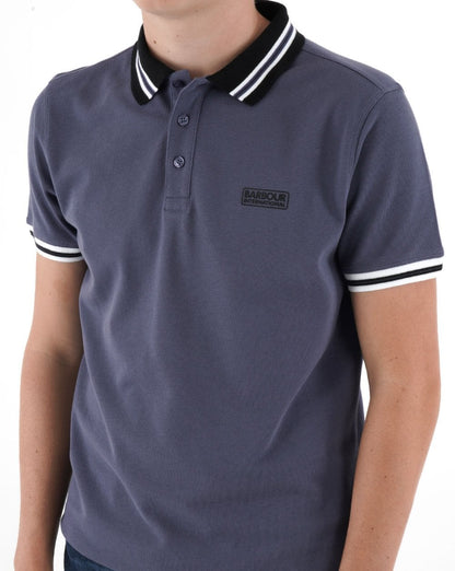 Barbour International Noble Poloshirt Schieferblau