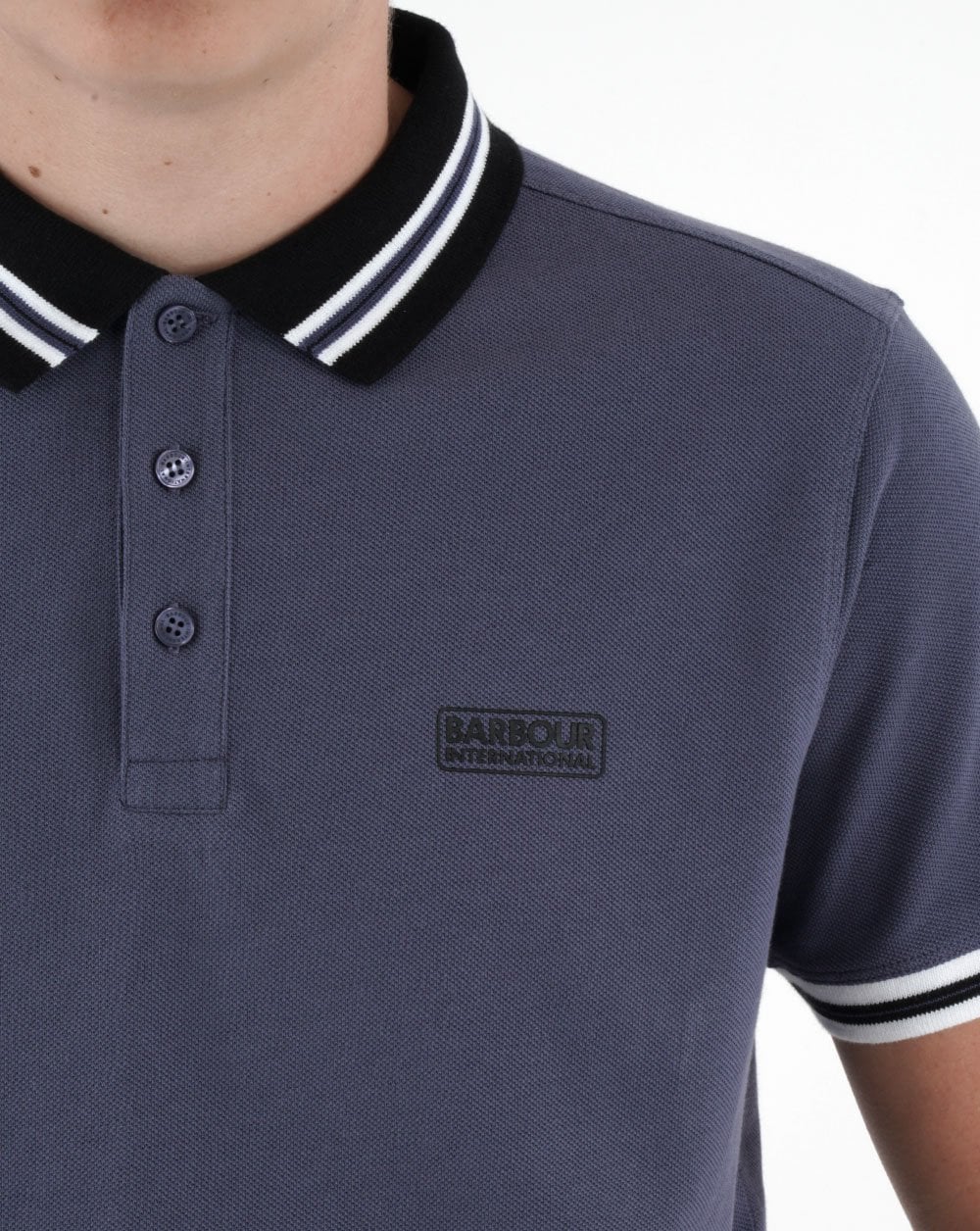 Barbour International Noble Poloshirt Schieferblau