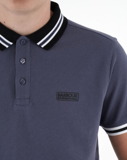 Barbour International Noble Poloshirt Schieferblau