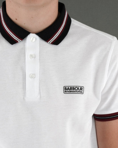 Barbour International Noble Poloshirt Weiß