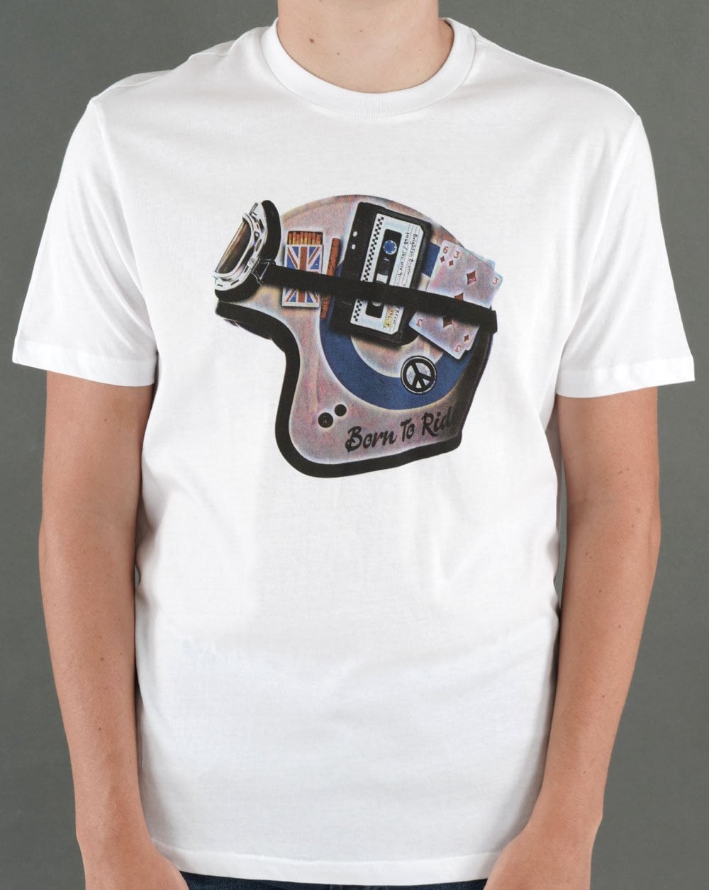 Ben Sherman Mod Helm T-Shirt Weiß