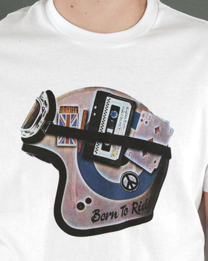 Ben Sherman Mod Helm T-Shirt Weiß