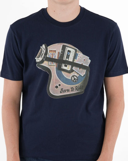 Ben Sherman Mod Helm T-Shirt Marineblau