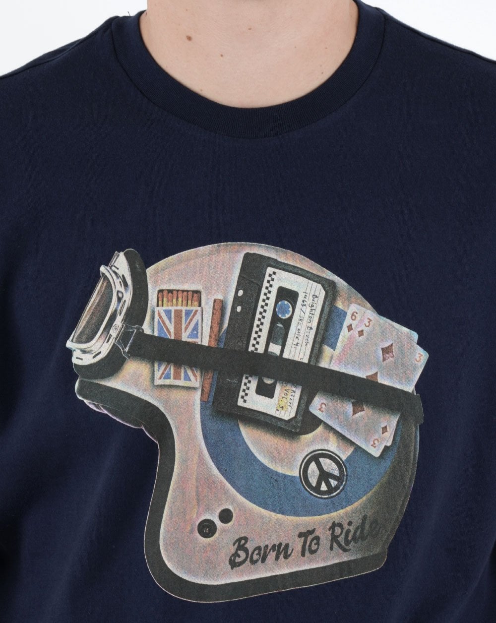 Ben Sherman Mod Helm T-Shirt Marineblau