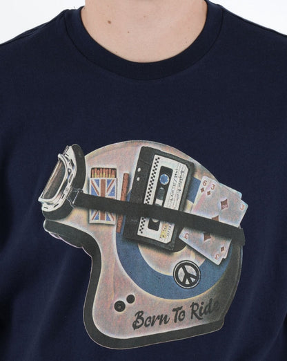 Ben Sherman Mod Helm T-Shirt Marineblau