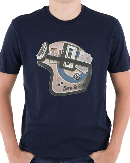 Ben Sherman Mod Helm T-Shirt Marineblau