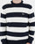 Lacoste Striped Knit Jumper Navy/White