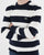 Lacoste Striped Knit Jumper Navy/White